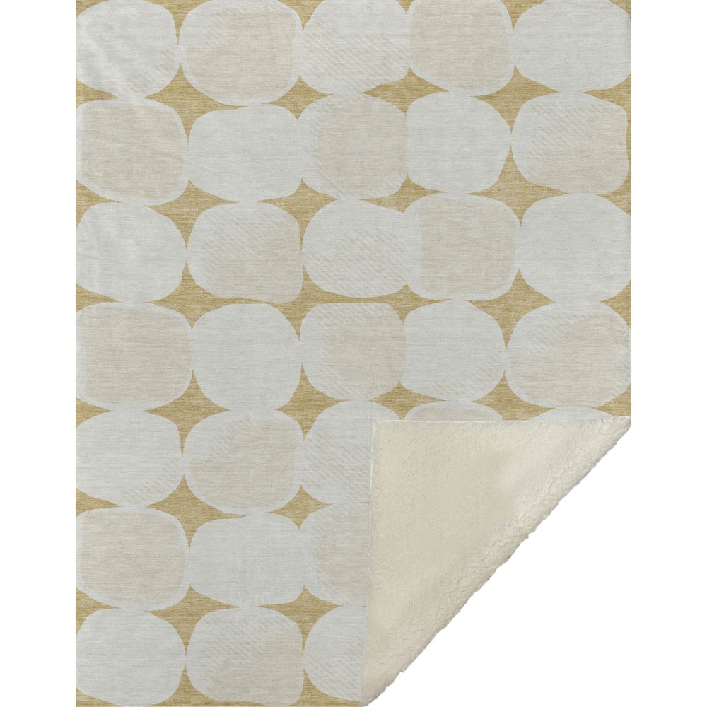 Premium Machine Washable ASB870 Gold 50" x 70" Sherpa Throw Blanket