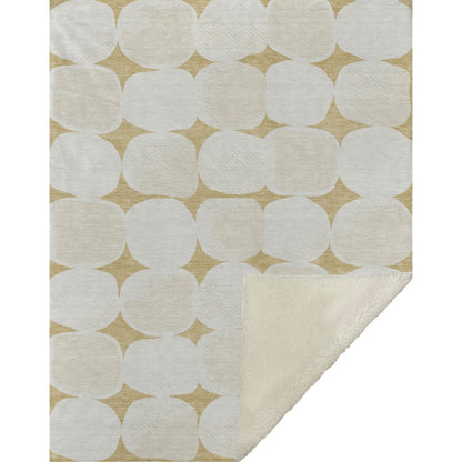 Premium Machine Washable ASB870 Gold 50" x 70" Sherpa Throw Blanket