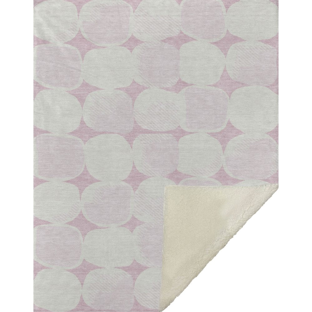 Premium Machine Washable ASB870 Pink 50" x 70" Sherpa Throw Blanket