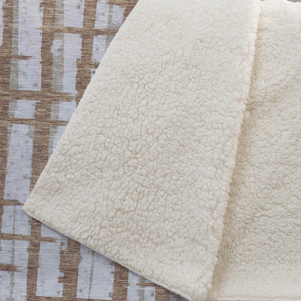 Premium Machine Washable ASB872 Paprika 50" x 70" Sherpa Throw Blanket