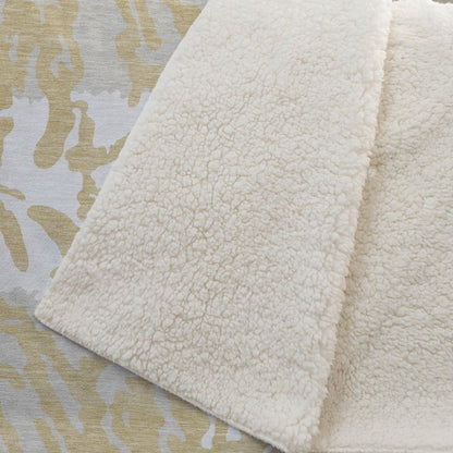 Premium Machine Washable ASB873 Gold 50" x 70" Sherpa Throw Blanket
