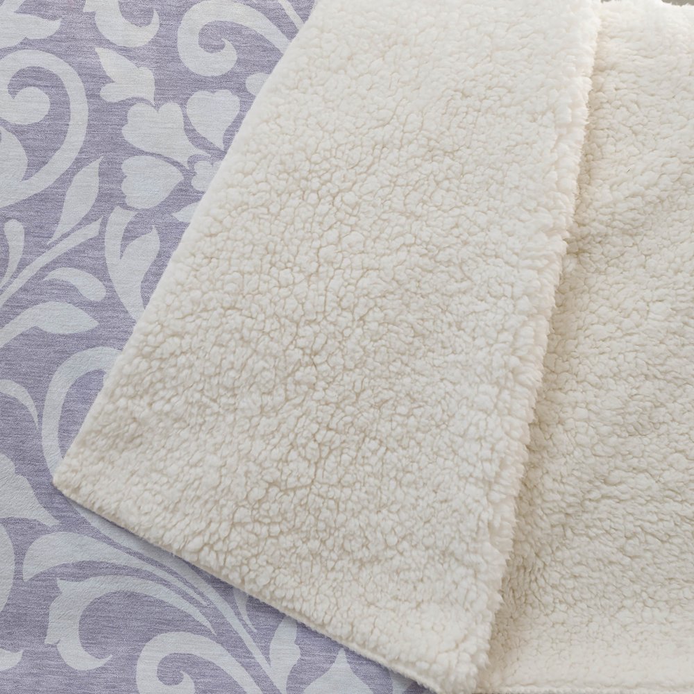 Premium Machine Washable ASB875 Lavender 50" x 70" Sherpa Throw Blanket