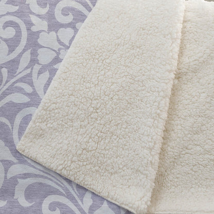 Premium Machine Washable ASB875 Lavender 50" x 70" Sherpa Throw Blanket