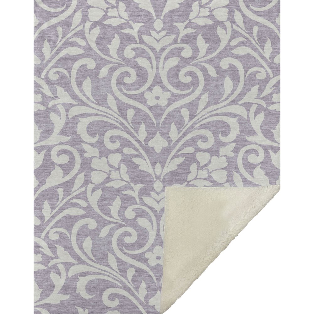Premium Machine Washable ASB875 Lavender 50" x 70" Sherpa Throw Blanket