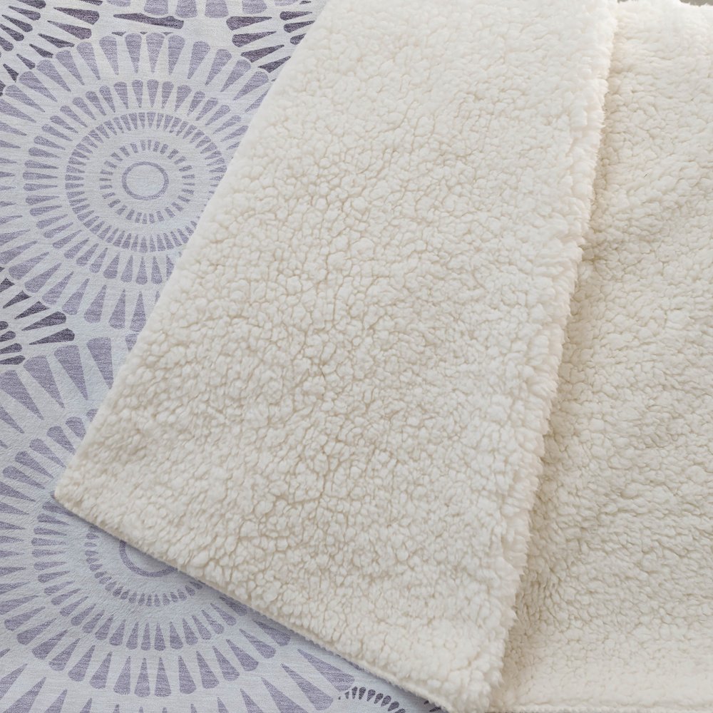 Premium Machine Washable ASB877 Lavender 50" x 70" Sherpa Throw Blanket