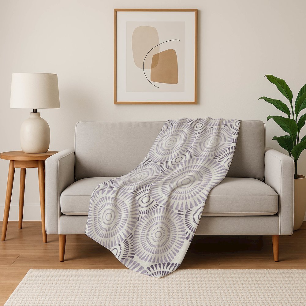 Premium Machine Washable ASB877 Lavender 50" x 70" Sherpa Throw Blanket