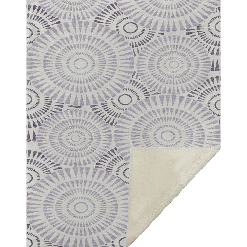 Premium Machine Washable ASB877 Lavender 50" x 70" Sherpa Throw Blanket