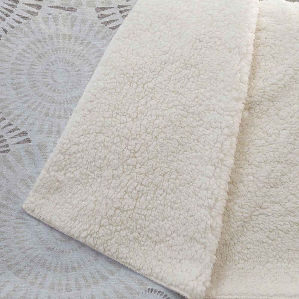 Premium Machine Washable ASB877 Taupe 50" x 70" Sherpa Throw Blanket