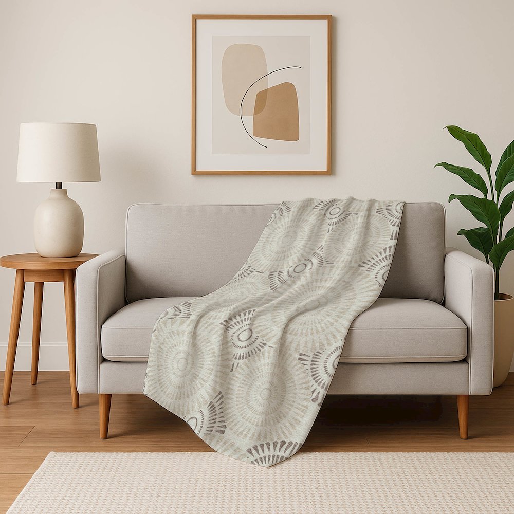 Premium Machine Washable ASB877 Taupe 50" x 70" Sherpa Throw Blanket
