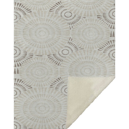 Premium Machine Washable ASB877 Taupe 50" x 70" Sherpa Throw Blanket
