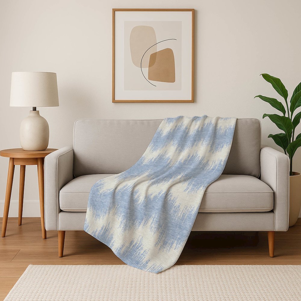 Premium Machine Washable ASB880 Sky 50" x 70" Sherpa Throw Blanket