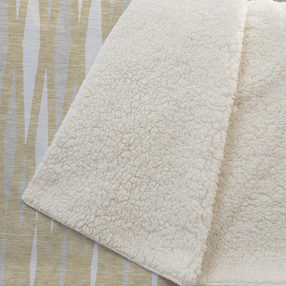 Premium Machine Washable ASB881 Gold 50" x 70" Sherpa Throw Blanket