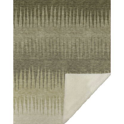 Premium Machine Washable ASB886 Green 50" x 70" Sherpa Throw Blanket