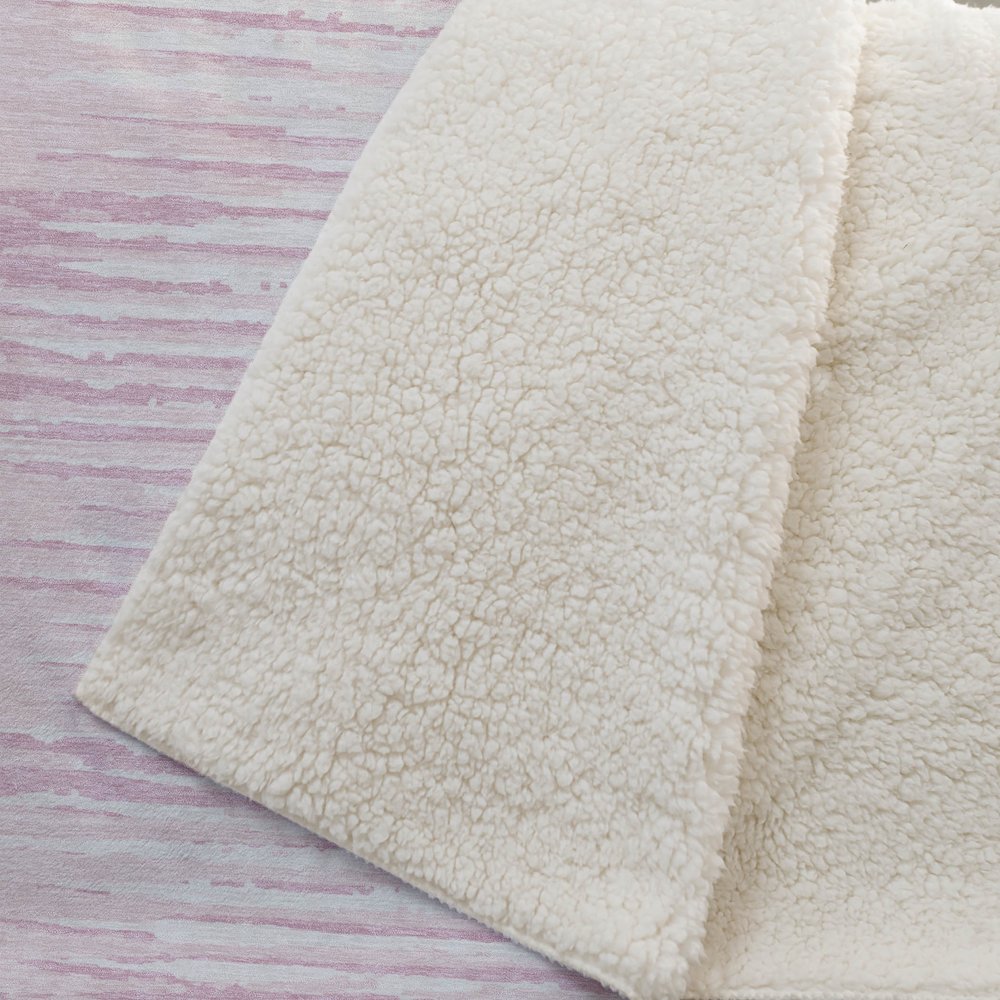 Premium Machine Washable ASB888 Pink 50" x 70" Sherpa Throw Blanket