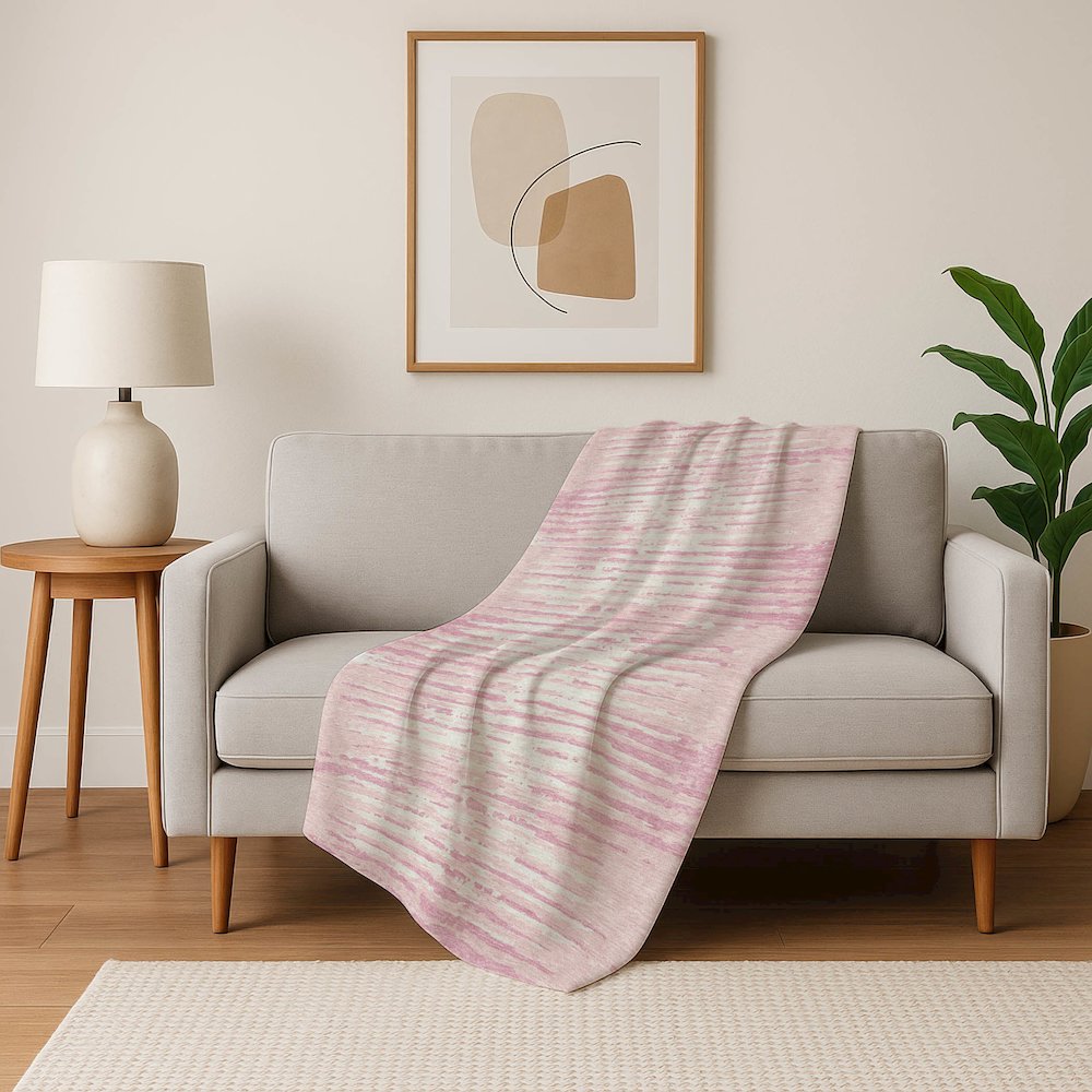Premium Machine Washable ASB888 Pink 50" x 70" Sherpa Throw Blanket