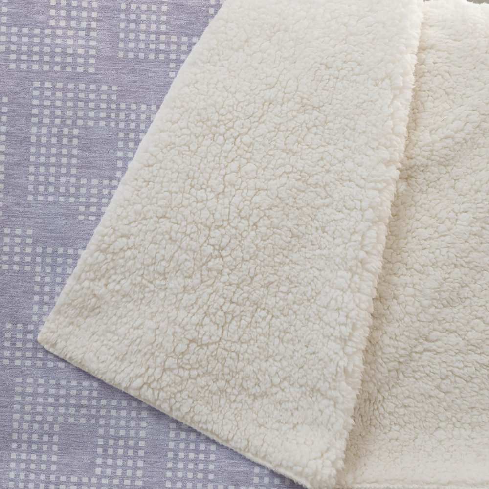 Premium Machine Washable ASB890 Lavender 50" x 70" Sherpa Throw Blanket