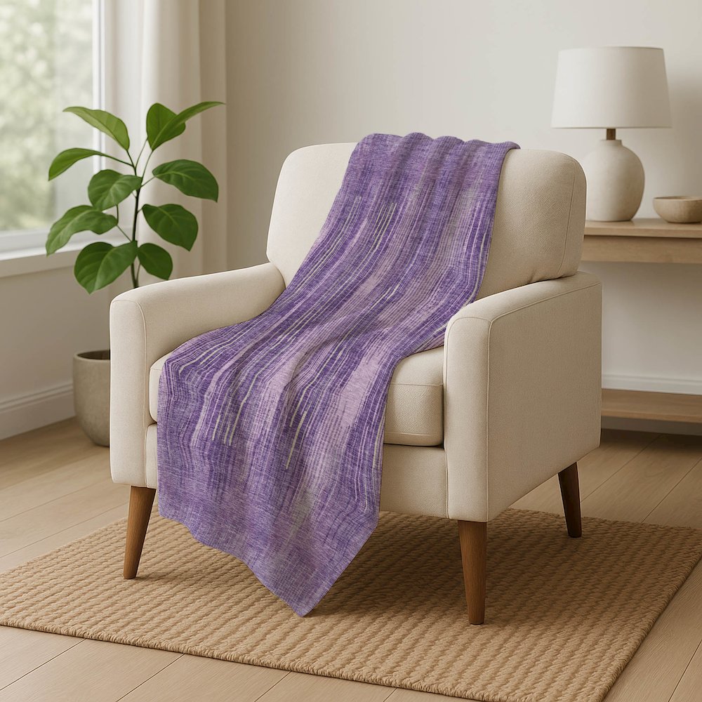 Premium Machine Washable ASB893 Purple 50" x 70" Sherpa Throw Blanket