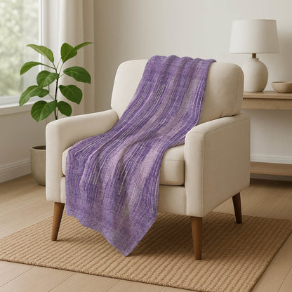 Premium Machine Washable ASB893 Purple 50" x 70" Sherpa Throw Blanket