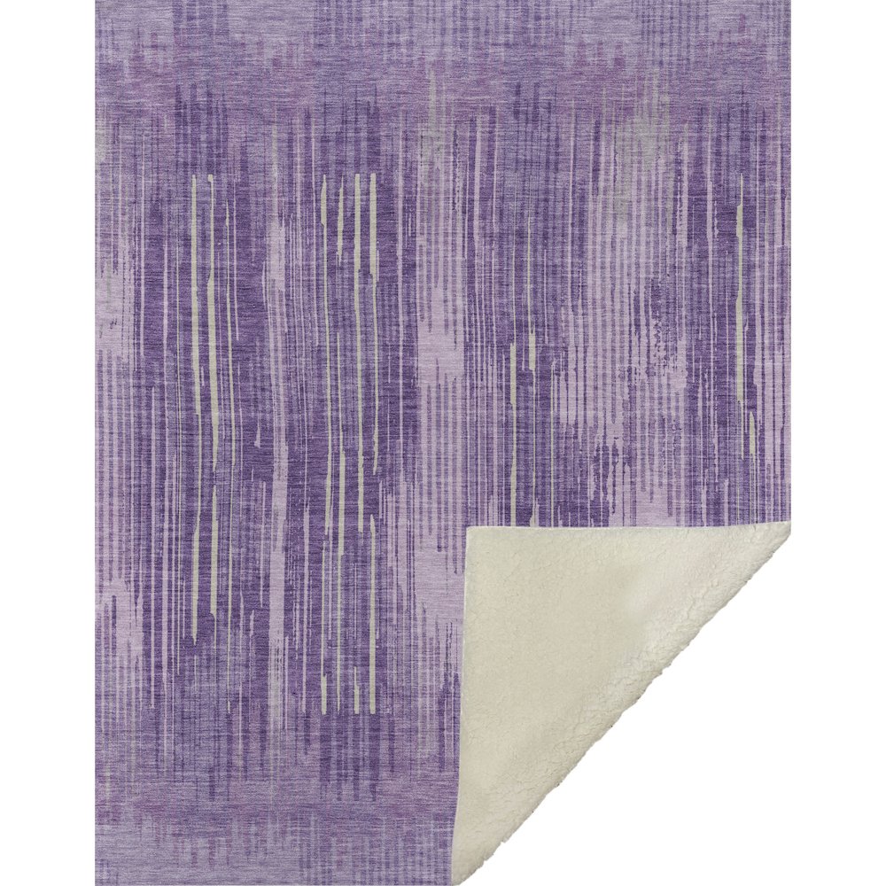Premium Machine Washable ASB893 Purple 50" x 70" Sherpa Throw Blanket