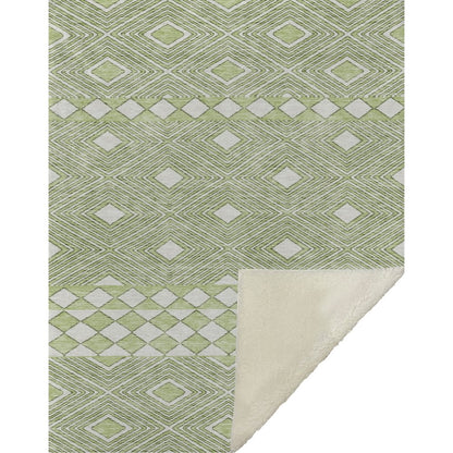 Premium Machine Washable ASB898 Aloe 50" x 70" Sherpa Throw Blanket