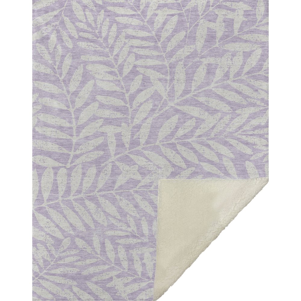 Premium Machine Washable ASB899 Lavender 50" x 70" Sherpa Throw Blanket