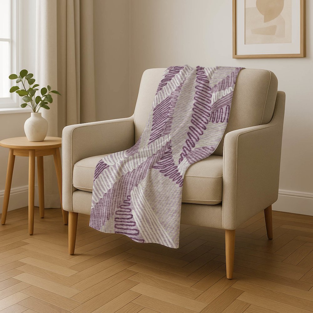Premium Machine Washable ASB904 Lavender 50" x 70" Sherpa Throw Blanket