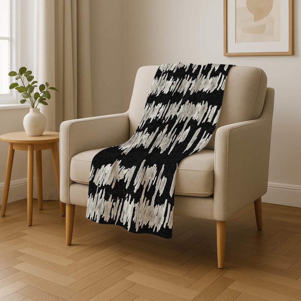 Premium Machine Washable ASB905 Black 50" x 70" Sherpa Throw Blanket