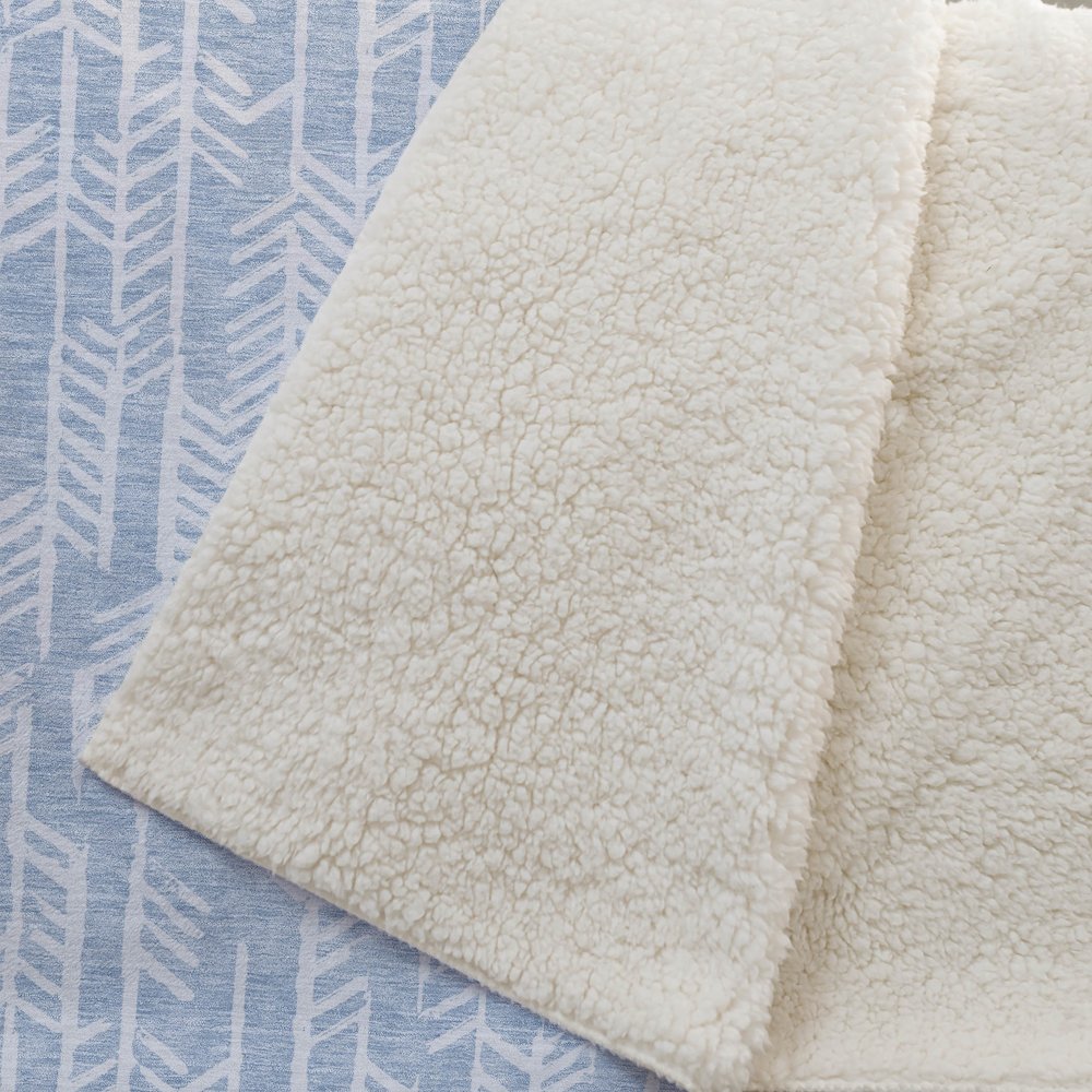 Premium Machine Washable ASB906 Sky 50" x 70" Sherpa Throw Blanket
