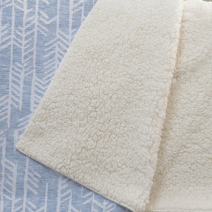 Premium Machine Washable ASB906 Sky 50" x 70" Sherpa Throw Blanket