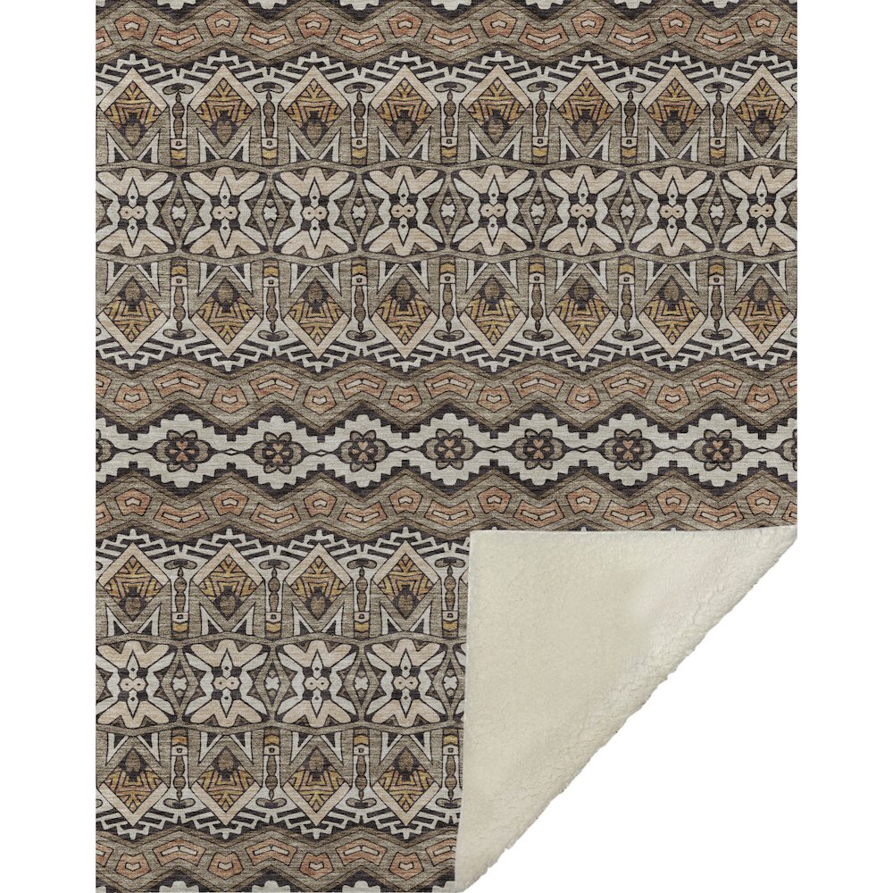 Premium Machine Washable ASB909 Taupe 50" x 70" Sherpa Throw Blanket