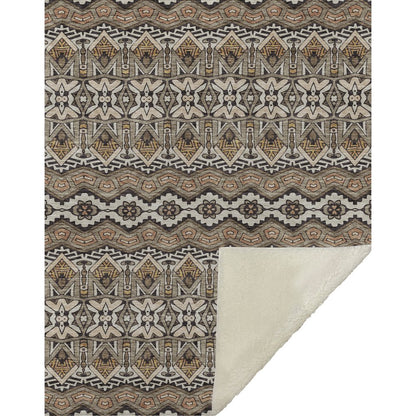 Premium Machine Washable ASB909 Taupe 50" x 70" Sherpa Throw Blanket
