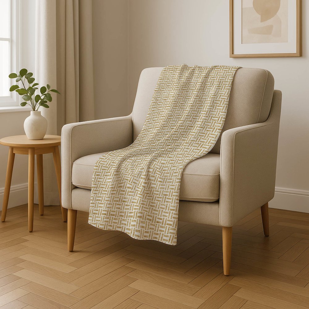 Premium Machine Washable ASB911 Gold 50" x 70" Sherpa Throw Blanket