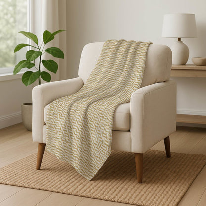 Premium Machine Washable ASB911 Gold 50" x 70" Sherpa Throw Blanket