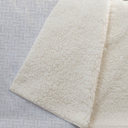 Premium Machine Washable ASB911 Ivory 50" x 70" Sherpa Throw Blanket