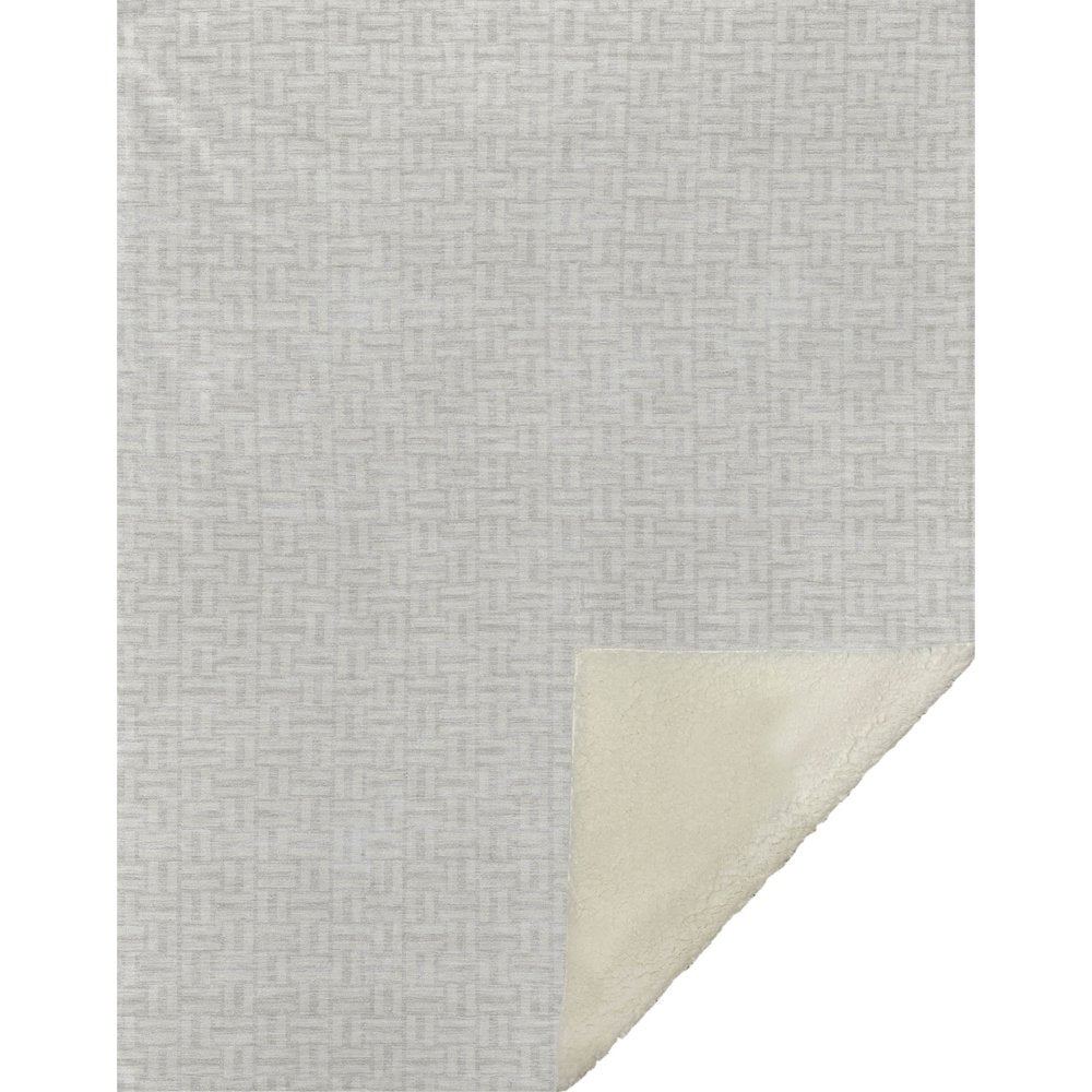 Premium Machine Washable ASB911 Ivory 50" x 70" Sherpa Throw Blanket