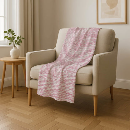 Premium Machine Washable ASB911 Pink 50" x 70" Sherpa Throw Blanket