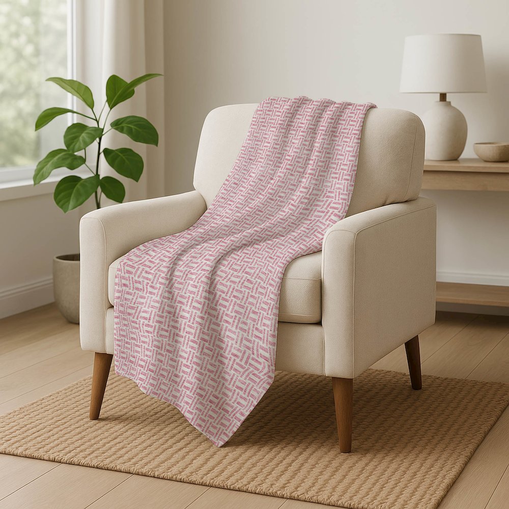 Premium Machine Washable ASB911 Pink 50" x 70" Sherpa Throw Blanket