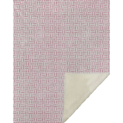 Premium Machine Washable ASB911 Pink 50" x 70" Sherpa Throw Blanket
