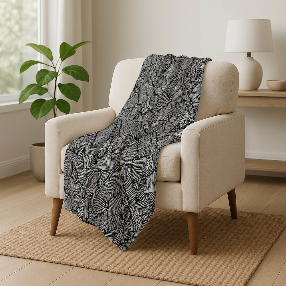 Premium Machine Washable ASB913 Black 50" x 70" Sherpa Throw Blanket