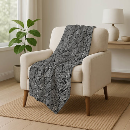 Premium Machine Washable ASB913 Black 50" x 70" Sherpa Throw Blanket