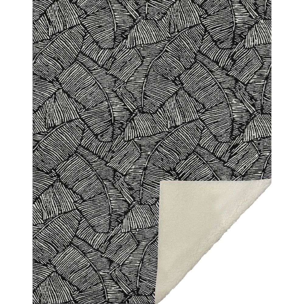 Premium Machine Washable ASB913 Black 50" x 70" Sherpa Throw Blanket