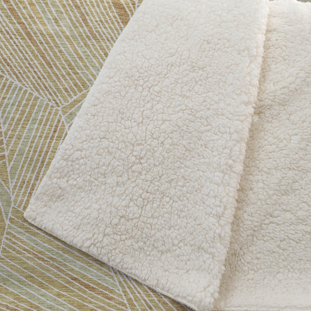 Premium Machine Washable ASB915 Gold 50" x 70" Sherpa Throw Blanket