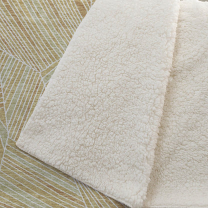 Premium Machine Washable ASB915 Gold 50" x 70" Sherpa Throw Blanket
