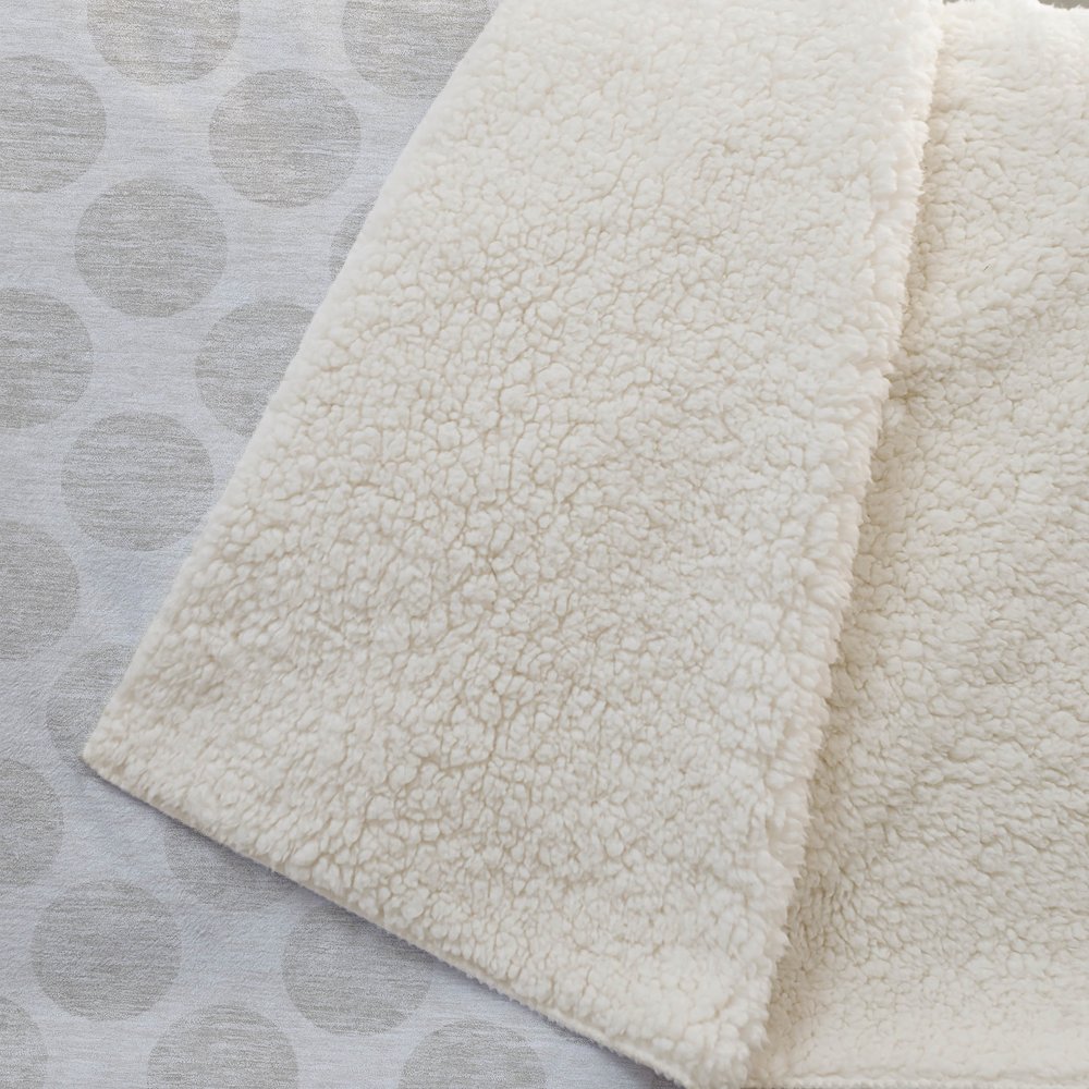 Premium Machine Washable ASB921 Ivory 50" x 70" Sherpa Throw Blanket
