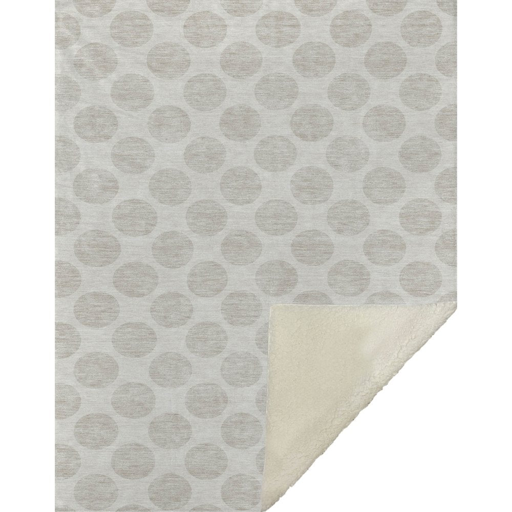 Premium Machine Washable ASB921 Ivory 50" x 70" Sherpa Throw Blanket