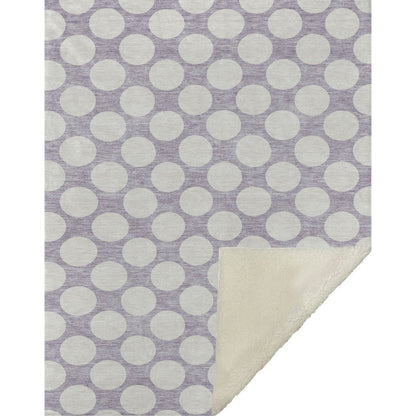 Premium Machine Washable ASB921 Lavender 50" x 70" Sherpa Throw Blanket