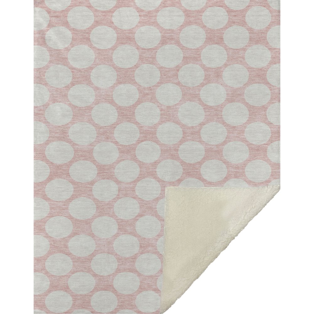 Premium Machine Washable ASB921 Pink 50" x 70" Sherpa Throw Blanket
