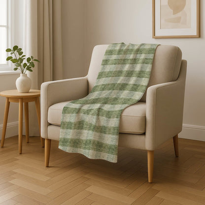 Premium Machine Washable ASB924 Green 50" x 70" Sherpa Throw Blanket