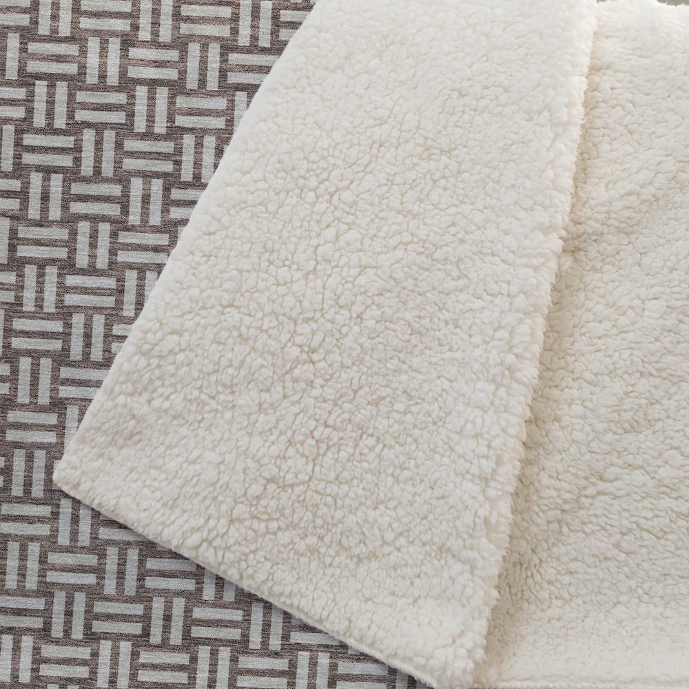 Premium Machine Washable ASB925 Brown 50" x 70" Sherpa Throw Blanket