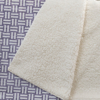 Premium Machine Washable ASB925 Purple 50" x 70" Sherpa Throw Blanket